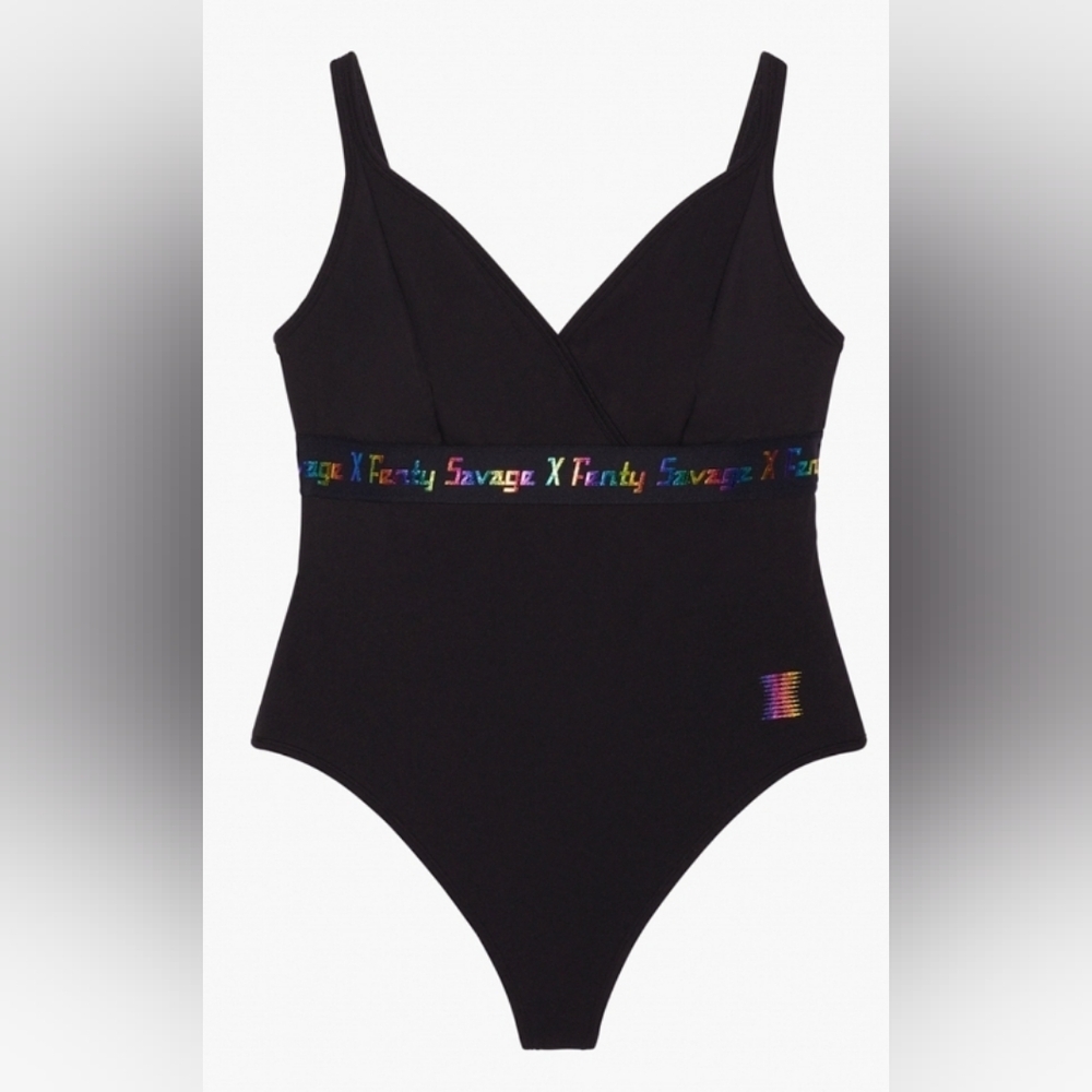 NWT Forever Savage Bodysuit with Rainbow Logo
